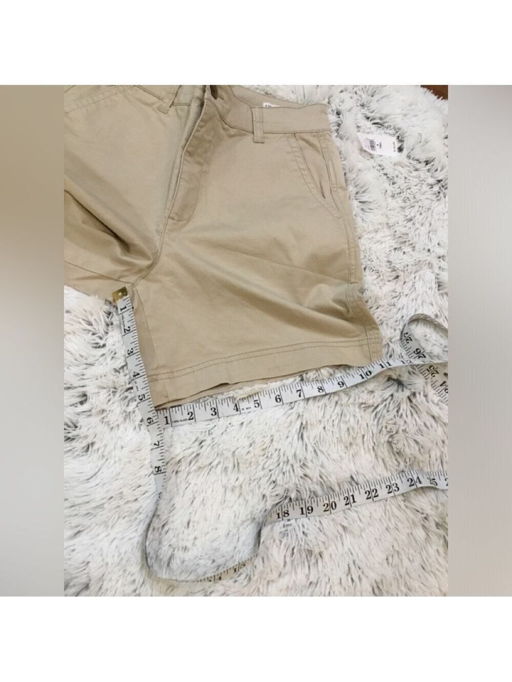 Gap girlfriend khaki button zipper closure shorts Womans size 4 Tall - Picture 7 of 9